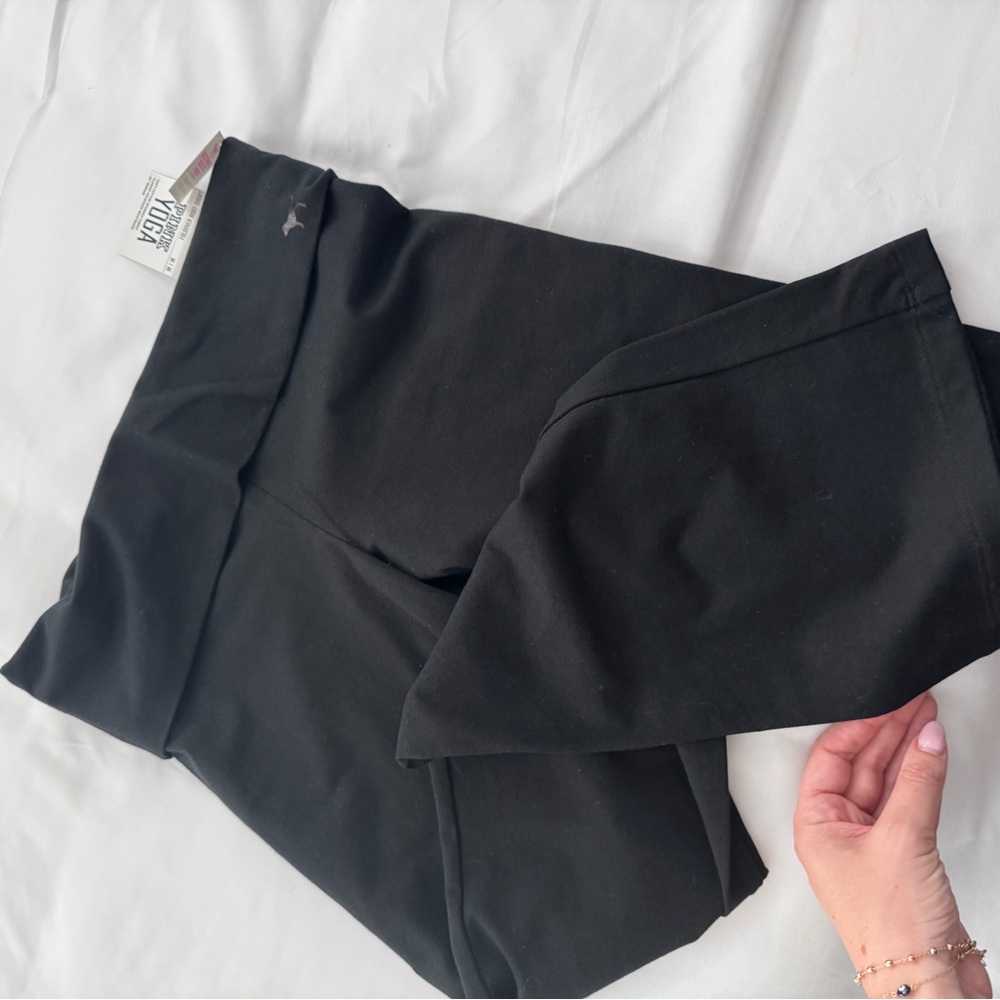 PINK Victoria's Secret Black Foldover Boot  yoga pants
